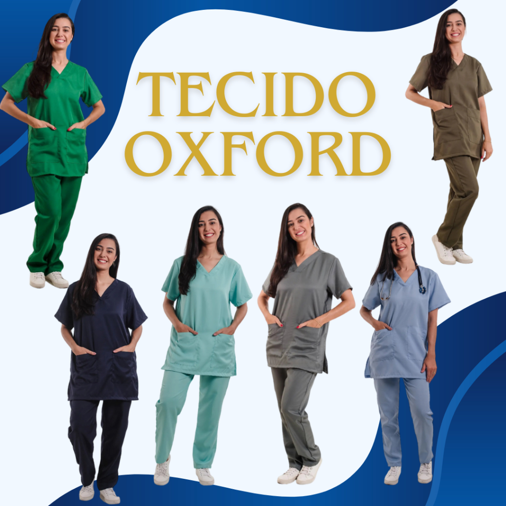 Pijama Cirúrgico Hospital Clínica Scrub Uniforme Profissional OXFORD Linha Premium Unissex
