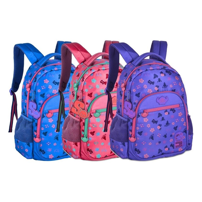 Mochila Escolar Costas Juvenil Tsum Tsum Disney Stitch TS24627 em Oferta na Shopee