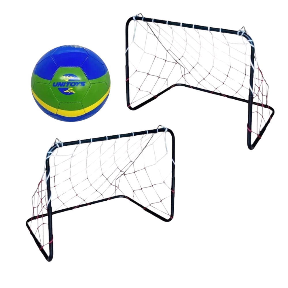 Trave e Bola Infantil Chute a Gol Kit com Rede  Brinquedo Futebol menino e menina brincar