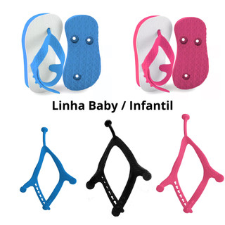 Correia Tira Chinelo Baby Infantil Crianças Par Alça Tradicional