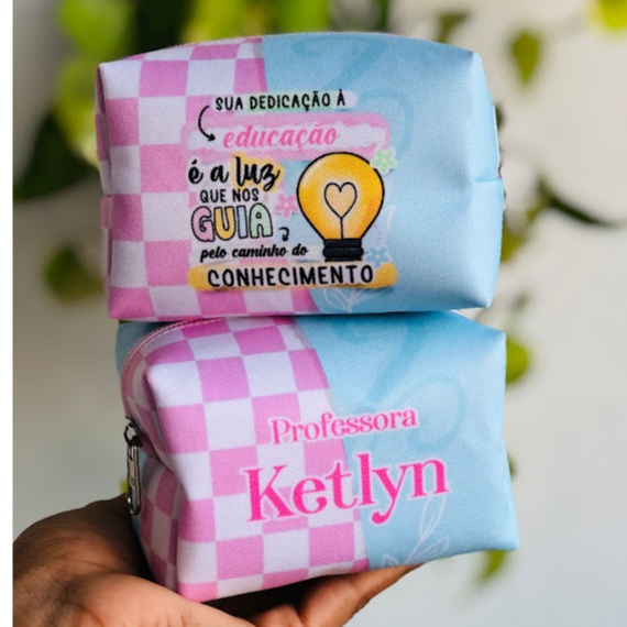 4 Mini Necessaire Box Personalizado com Nome/ Marca para brindes ou lembrancinhas