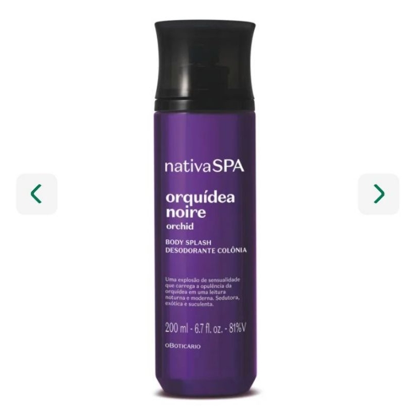 Body Splash Nativa Spa Orquídea Noire 200ml
 em Oferta na Shopee