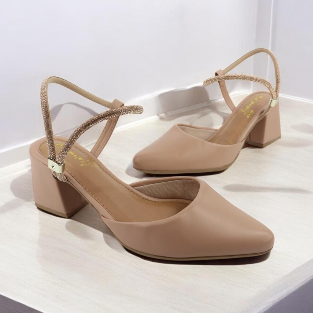 Scarpin Bico Fino Bellamore Salto Grosso 6cm Macio Leve Elegante Confortavel Preto,Nude,Offwhite em Oferta na Shopee