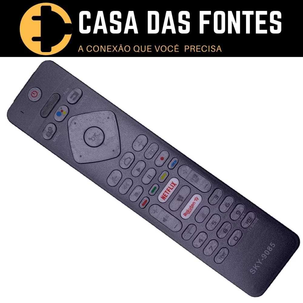 Kit com 10 Controle Remoto Tv Philips Smart Led Netflix Rakuten 9085
