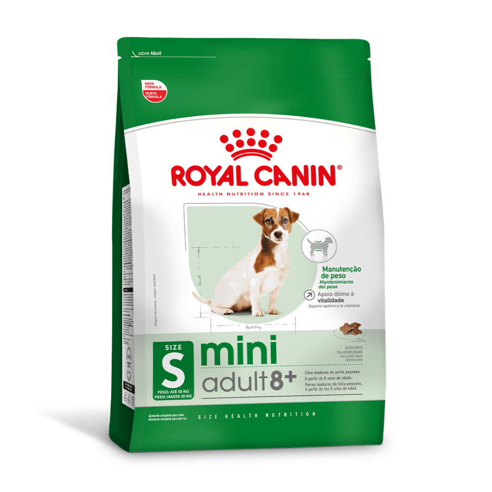 Ração Royal Canin Mini Adult 8+ para Cães Adultos de Raças Pequenas com 8 anos ou mais de idade - 7,5Kg em Oferta na Shopee