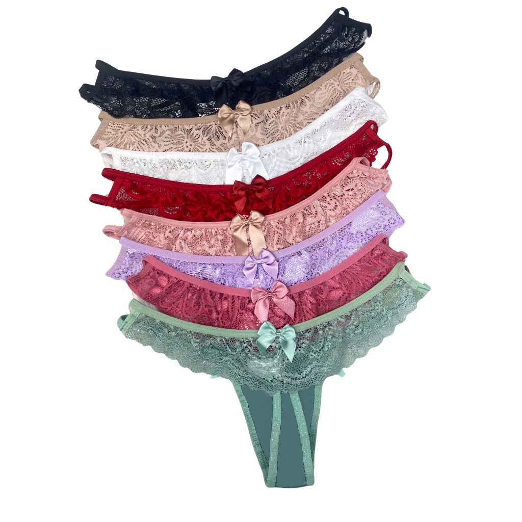 Kit 5 Calcinha Fio Dental Tanga Sensual Renda Premium Sexy em Oferta na Shopee