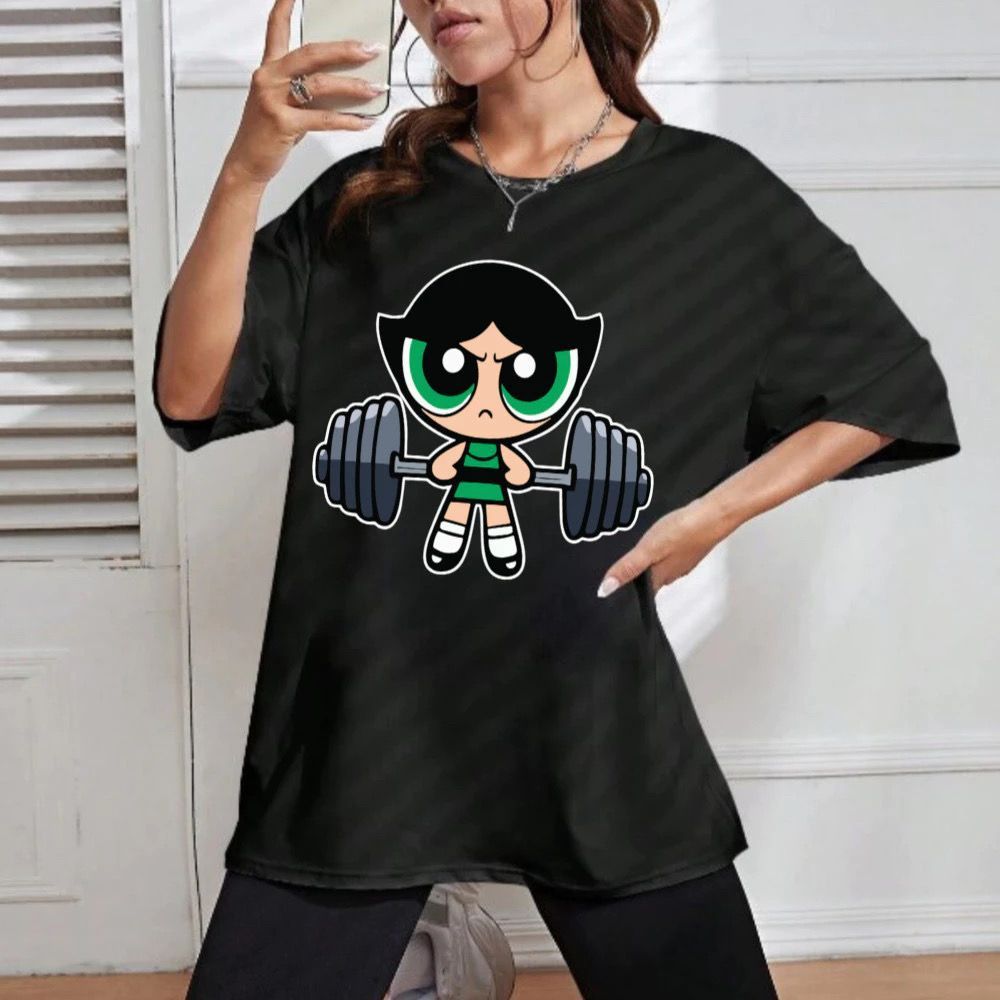 Camiseta Feminina As Meninas Super Poderosas Camiseta Academia Gym Malhação - Envio Imediato