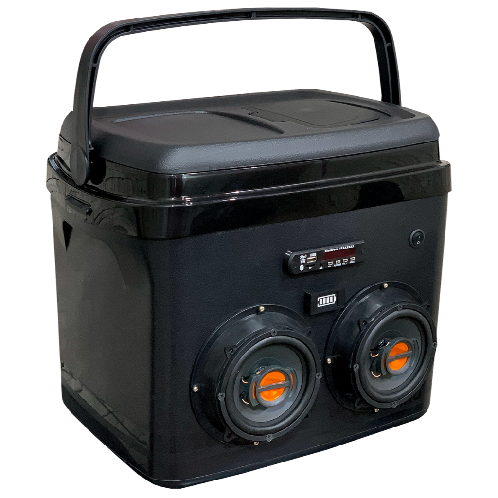 Caixa Térmica Com Alto Falante Portátil Sem Fio Bluetooth Cooler Gelo Usb Pen Drive Controle Alça em Oferta na Shopee