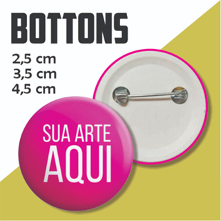 5 Bottons 2,5cm 3,5cm 4,5cm Boton Botão Botons Broche Pin em Oferta na Shopee