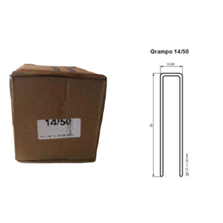 Caixa De Grampo 14/50 Com 2.700 Milheiros Para Grampeador Pneumático em Oferta na Shopee