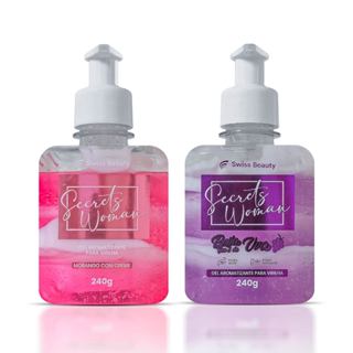 Kit 2 Gel Aromatizante Íntimo Beijável 240g 1 de Sabor Morango e 1 de Sabor Uva Cuidado Vaginal Swiss Beauty Belkit em Oferta na Shopee