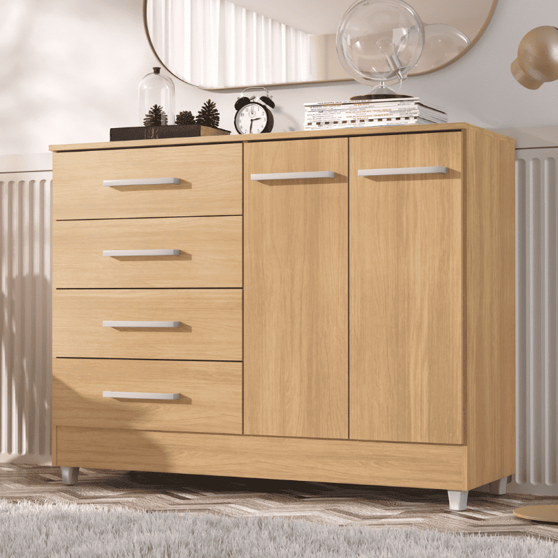 Comoda Gisele 4 Gavs 2 Portas em Oferta na Shopee