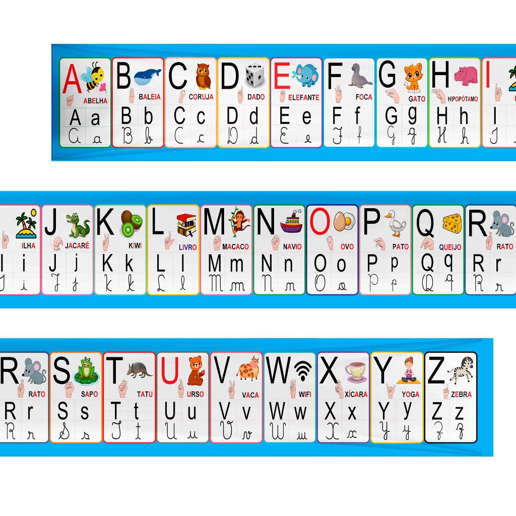 Faixa Pedagógica Alfabeto 4 Formas em Oferta na Shopee