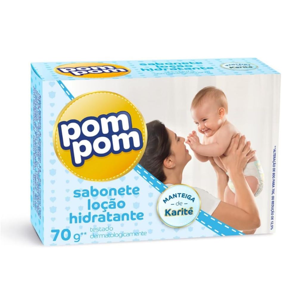 Sabonete Infantil Pom Pom Loção Hidratante 80g