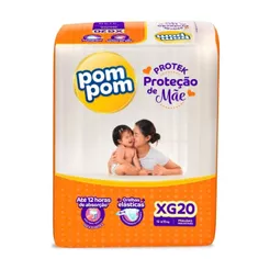 Fralda Pom Pom Derma Protek Jumbo Xg com 20 Unidades