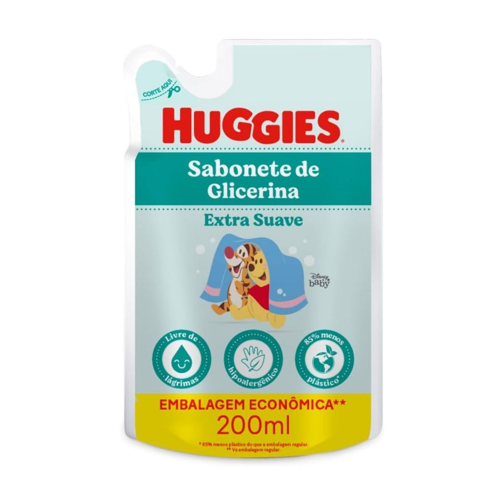 Sabonete Liquido Huggies Extra Suave Da Cabeça Aos Pés 200ml em Oferta na Shopee