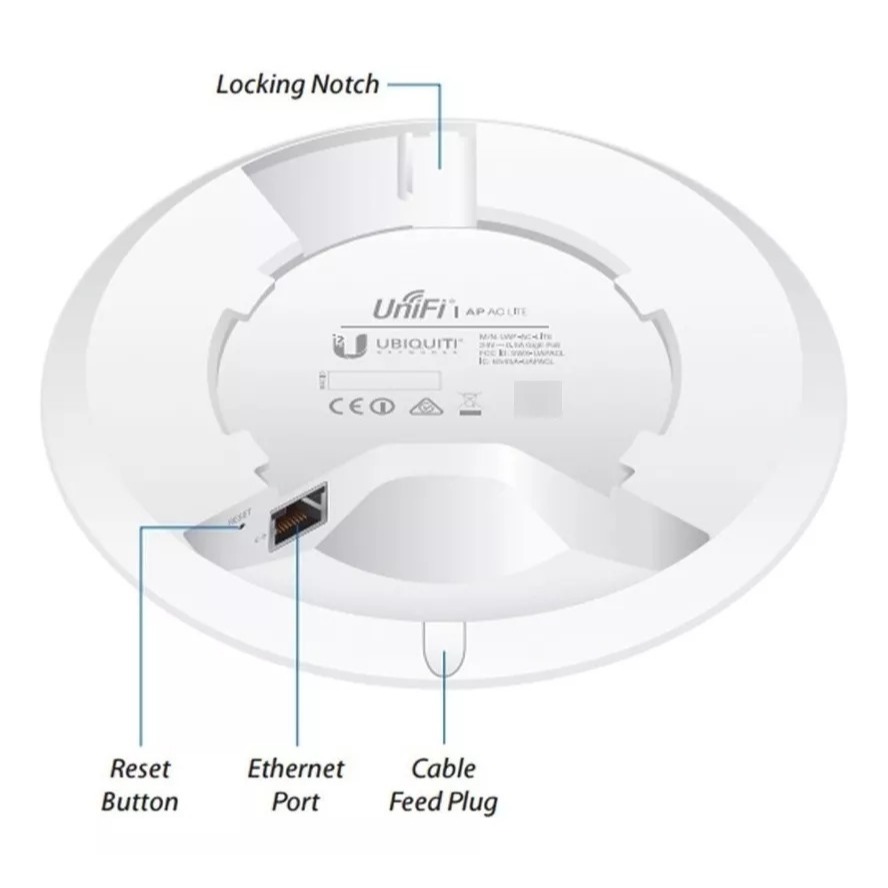Access point indoor, WMM Ubiquiti UniFi AC Lite UAP-AC-LITE branco - BIVOLT
