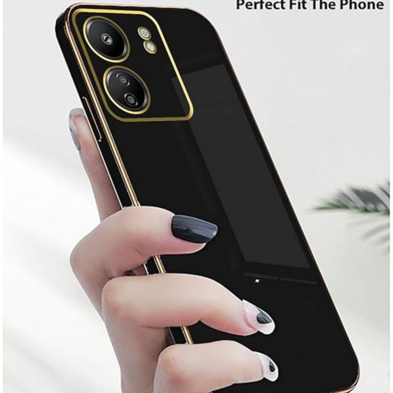 Capinha Luxo com Borda Dourada para Xiaomi Redmi NOTE13/NOTE13PRO/NOTE14/NOTE14S/NOTE14PRO/PRO PLUS em Oferta na Shopee