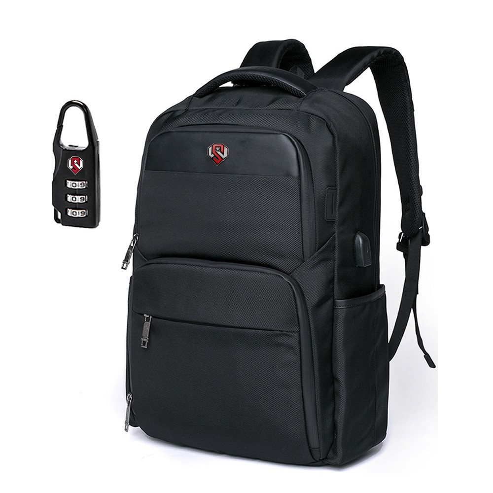 Mochila Notebook Masculina Reforçada Saída USB Cadeado