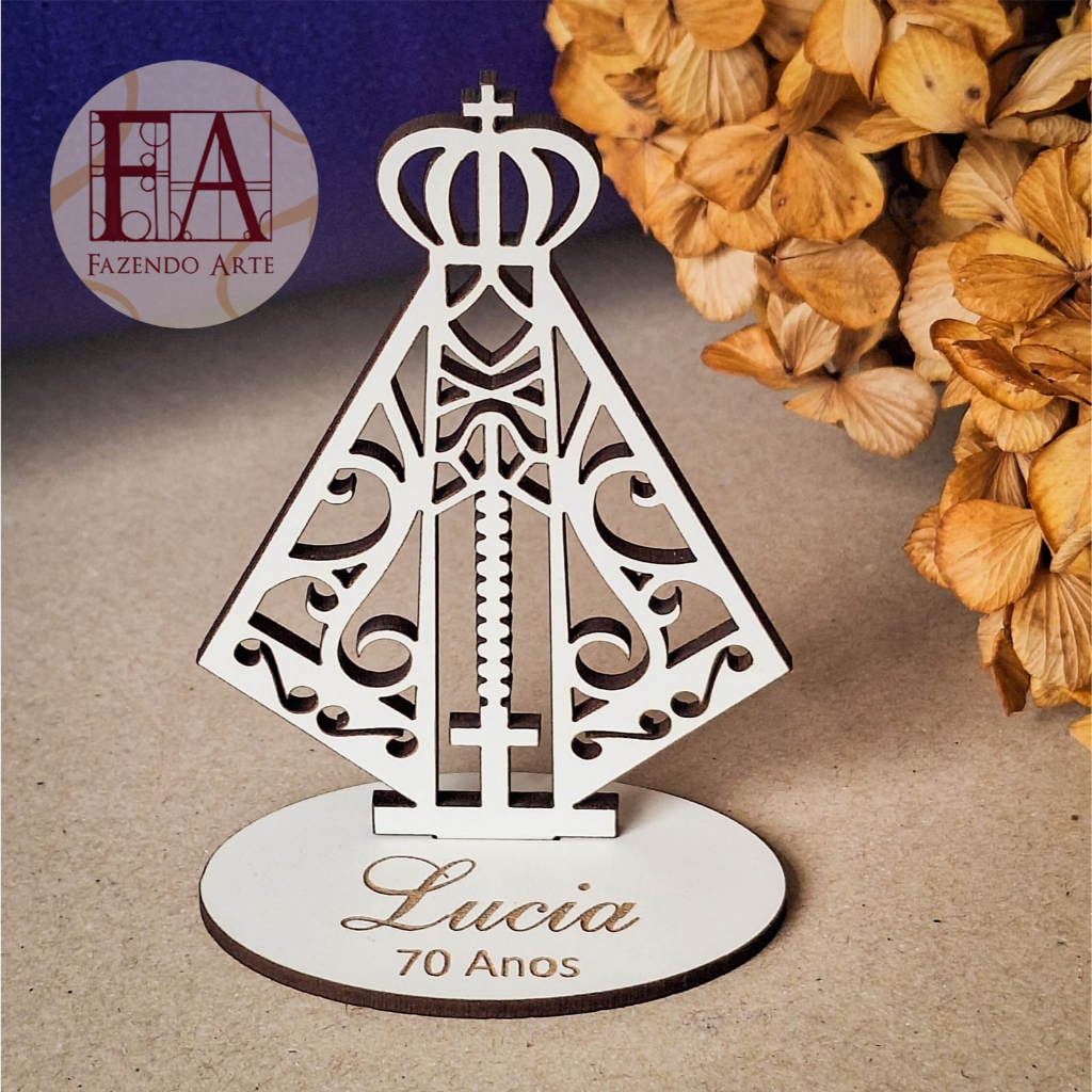 Lembrancinha Nossa Senhora Aparecida com Base Personalizada em Oferta na Shopee