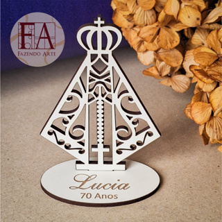 Lembrancinha Nossa Senhora Aparecida com Base Personalizada em Oferta na Shopee