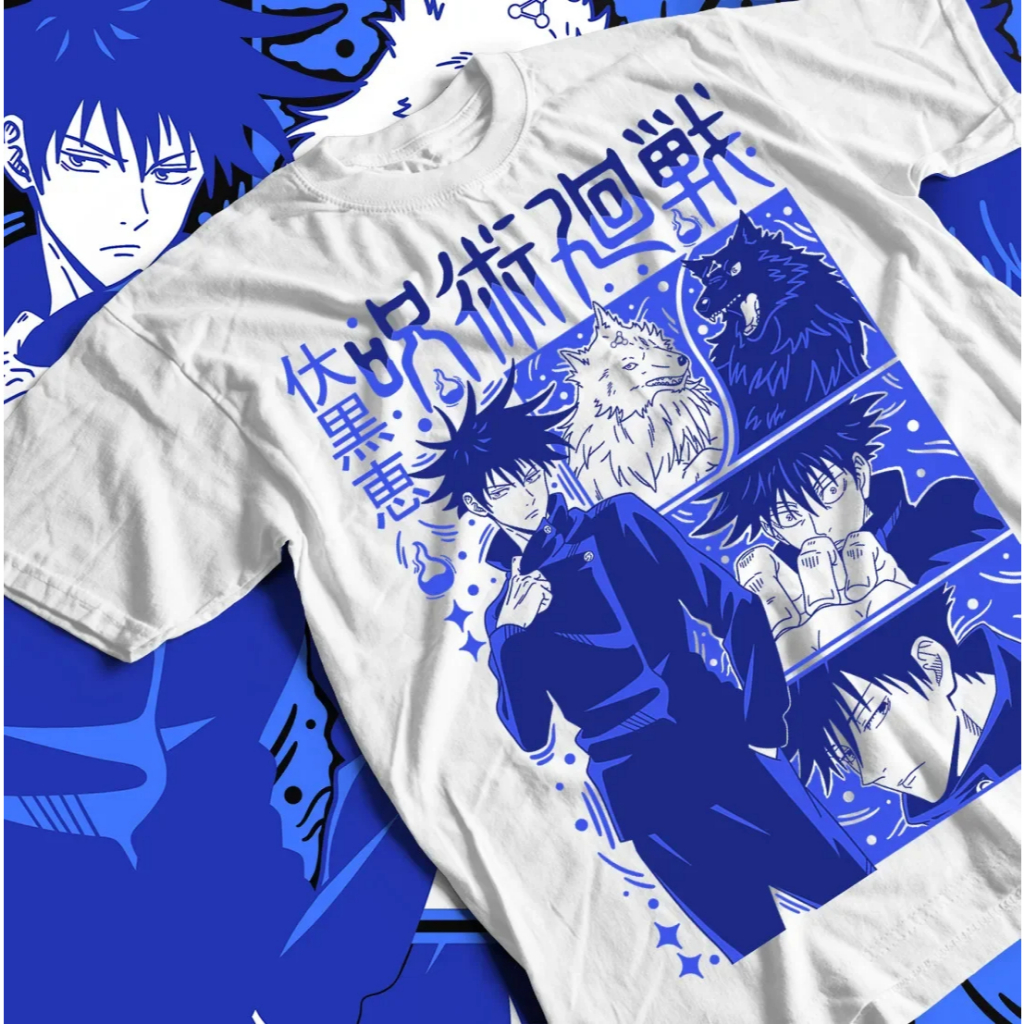 Camiseta Unissex de Animes Jujutsu Kaisen Megumi Fushiguro JJK Gojo Toji, Sukuna em Oferta na Shopee