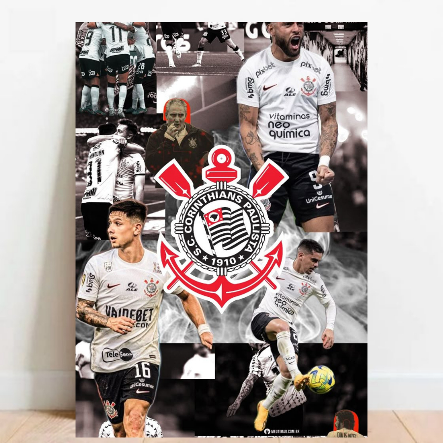 Quadro Placas Decorativas Timão Corin.thians Esportes Futebol Brasileiro time do coração