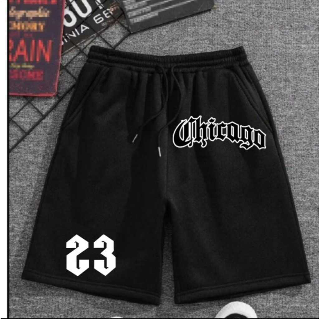 Short Masculino Moletom Treino Bermuda Masculina Chicago 23 Casual Algodão