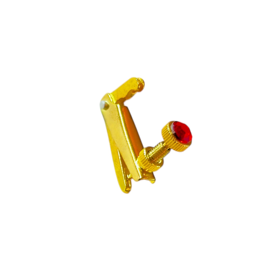 Micro Afinador Fixo Violino Gold Pedra Red Vermelha Premium