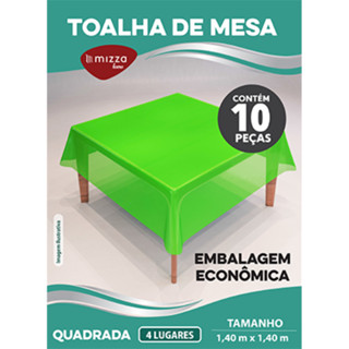 Kit 10 Toalha de Mesa Quadrada 1,4m x 1,4m Plásticas Bar Festa em Oferta na Shopee
