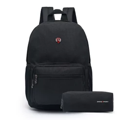 Kit Mochila Swissport Estojo Escolar Reforçado Unissex Faculdade