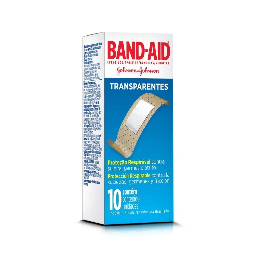 Curativo Band-Aid Transparente com 10 Unidades