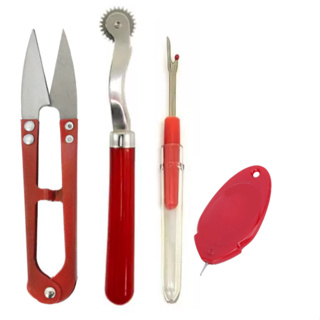 Kit Costura Passa Linha Desmanchador Carretilha Tesoura de arremate em Oferta na Shopee