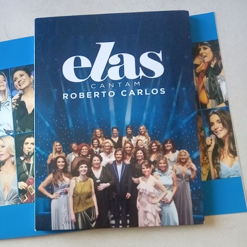 DVD elas cantam Roberto Carlos com Sandy Marília pêra Marina Lima Hebe nana Caymmi Toller Fafá Wanderléia Alcione