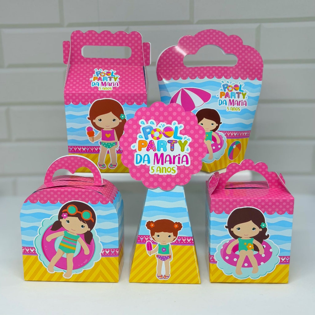 Personalizados  Pool Party (PEGUE E MONTE) |  Kit Festa Personalizadas Lembrancinhas e Mimos em Oferta na Shopee