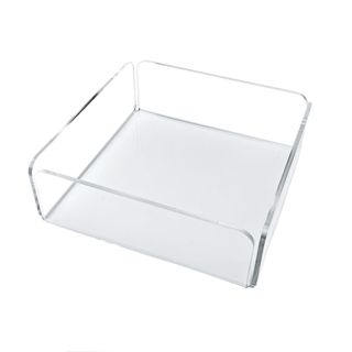Bandeja Acrílico Transparente Cristal - Vários Tamanhos - Decoração e Organização em Oferta na Shopee