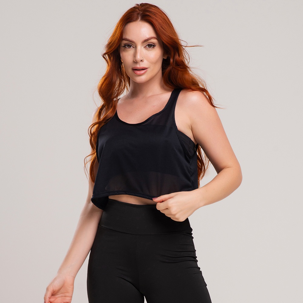 Regata dryfit cropped lisa costas nadador moda feminina em Oferta na Shopee