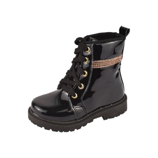 Bota Coturno Infantil Cadarço Brilho Menina Criança Moda Inverno Confortável Tratorado Macio Leve em Oferta na Shopee