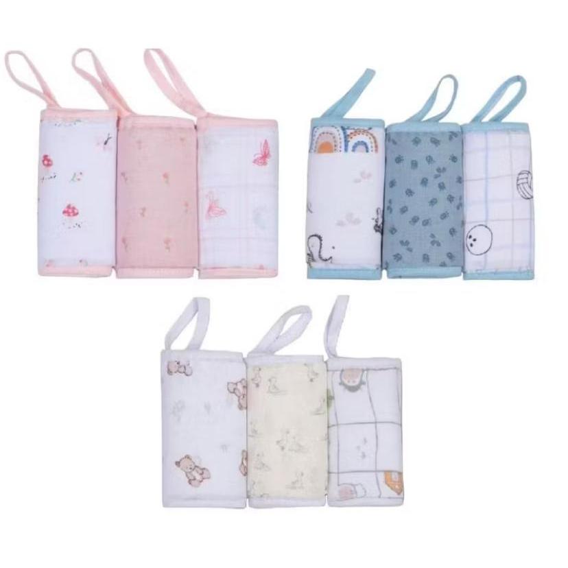 PANINHO DE BOCA SOFT PREMIUM PAPI BABY C/ PRENDEDOR DE CHUPETA 32cm x 32cm