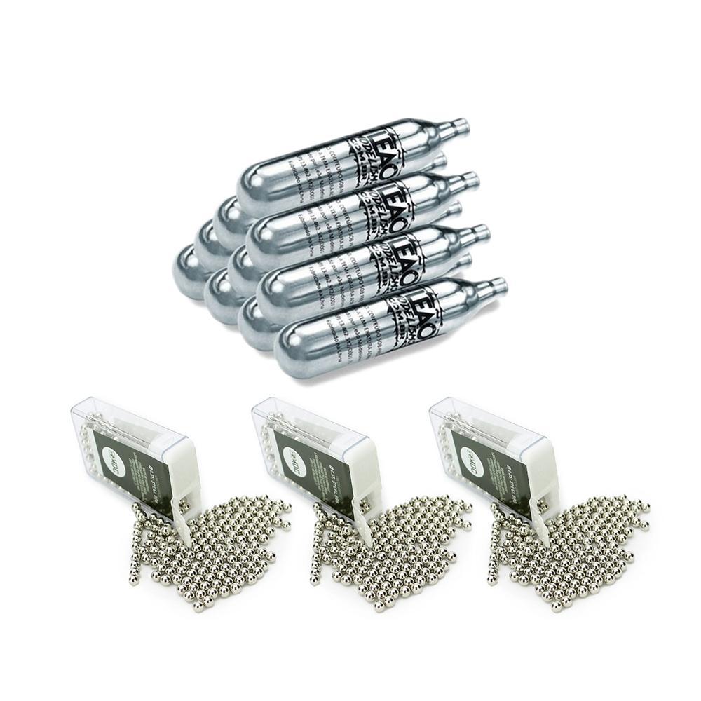 Co2 12g Kit 10und + Esferas Aço 4.5 900und Pistolas Airguns em Oferta na Shopee