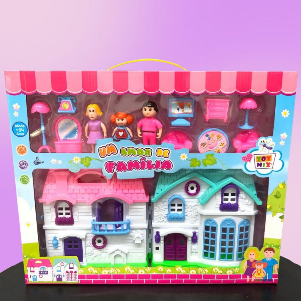 Conjunto Brinquedos Casa de Bonecas Vila Colorida Móveis Brinquedos Casinha Tipo Casa Mágica da Gaby em Oferta na Shopee