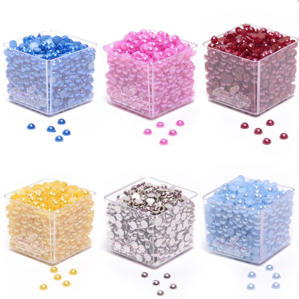 Meia Pérola 8mm 1000 Unidades Sem Furo Para Colagem Artesanato Decoração Várias Cores em Oferta na Shopee