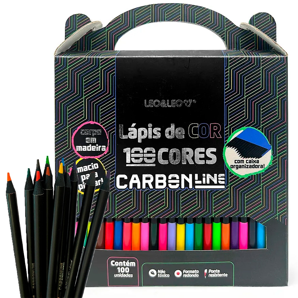Lapis De Cor 100 Cores Carbon Super Soft Ponta Macia Leoleo Lápis Marcação Colorido Profissional