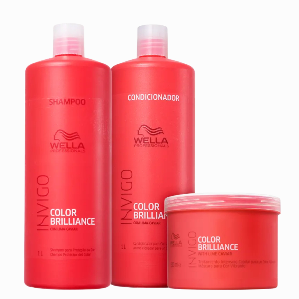 Kit Wella Professionals Invigo Color Brilliance Trio Shampoo Condicionador e Máscara