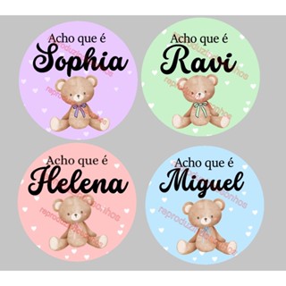 ADESIVOS DE CHÁ REVELAÇÃO PERSONALIZADO COM NOME em Oferta na Shopee