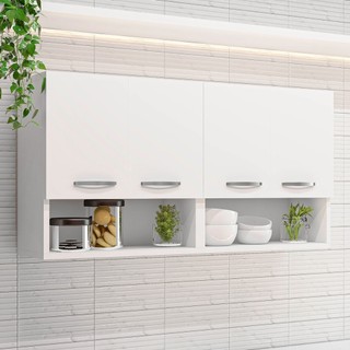Armário 4 Portas Cozinha Modular Compacta com Nicho Organizador Multiuso Móveis Bonatto em Oferta na Shopee