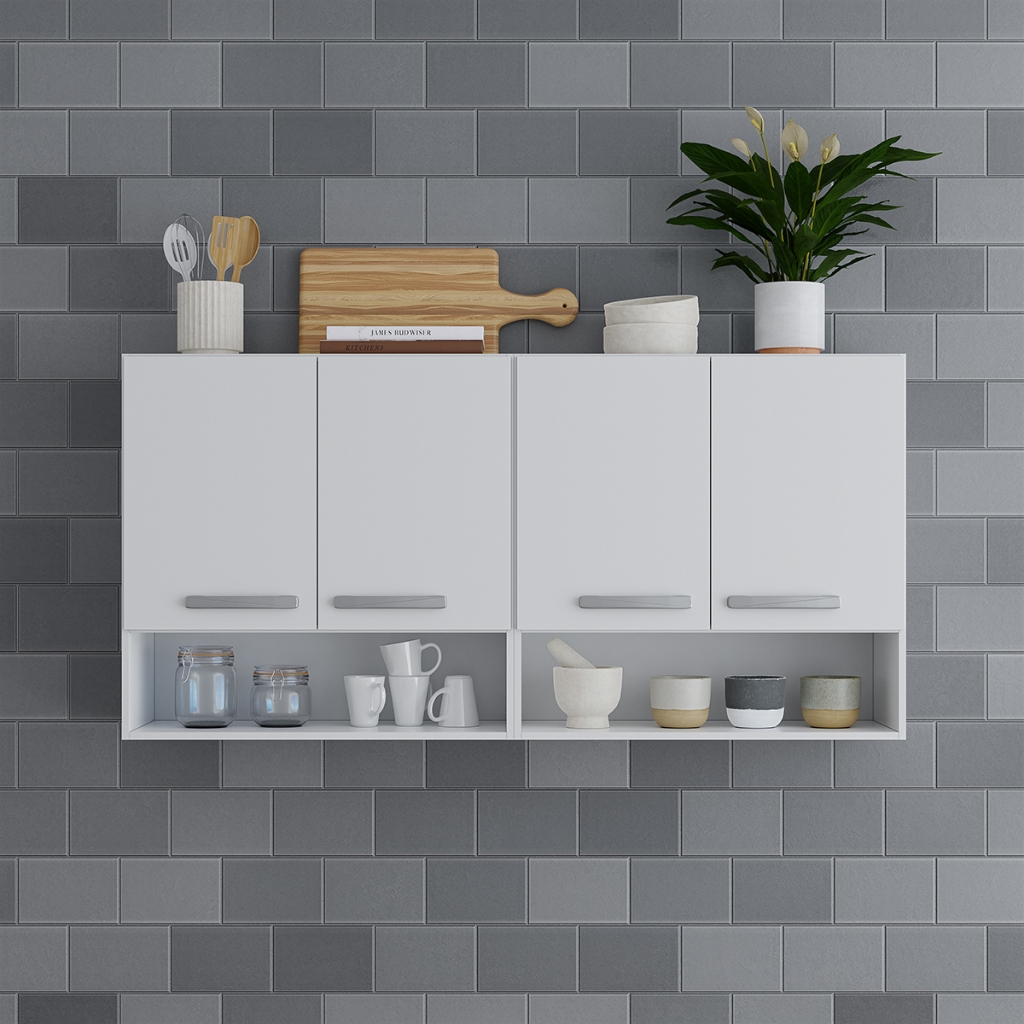 Armário Parede 4 Portas 120cm Cozinha Multiuso organizador Modular em Oferta na Shopee