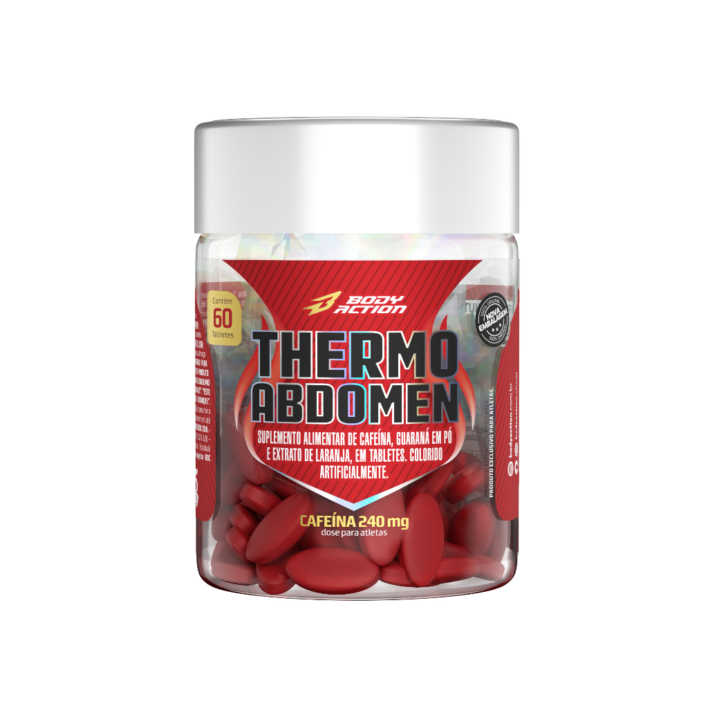 Thermo Abdomen 60 Comp Cafeína Laranja Moro Guaraná Bodyaction em Oferta na Shopee