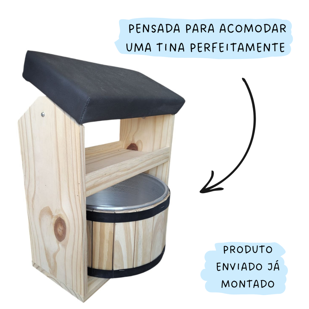 Tina Escalda Spa de Pés Bacia de Pedicure + SPA Suporte Apoio de Pernas Articulado Madeira — imagem 2 de 2