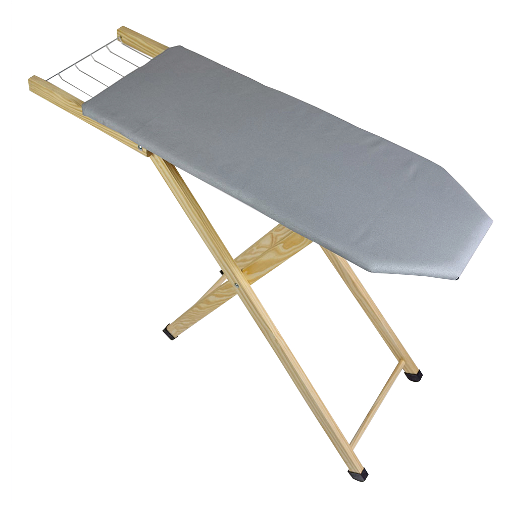 Tábua de Passar Roupa Mesa de Madeira c/ Suporte para Ferro GRANDE